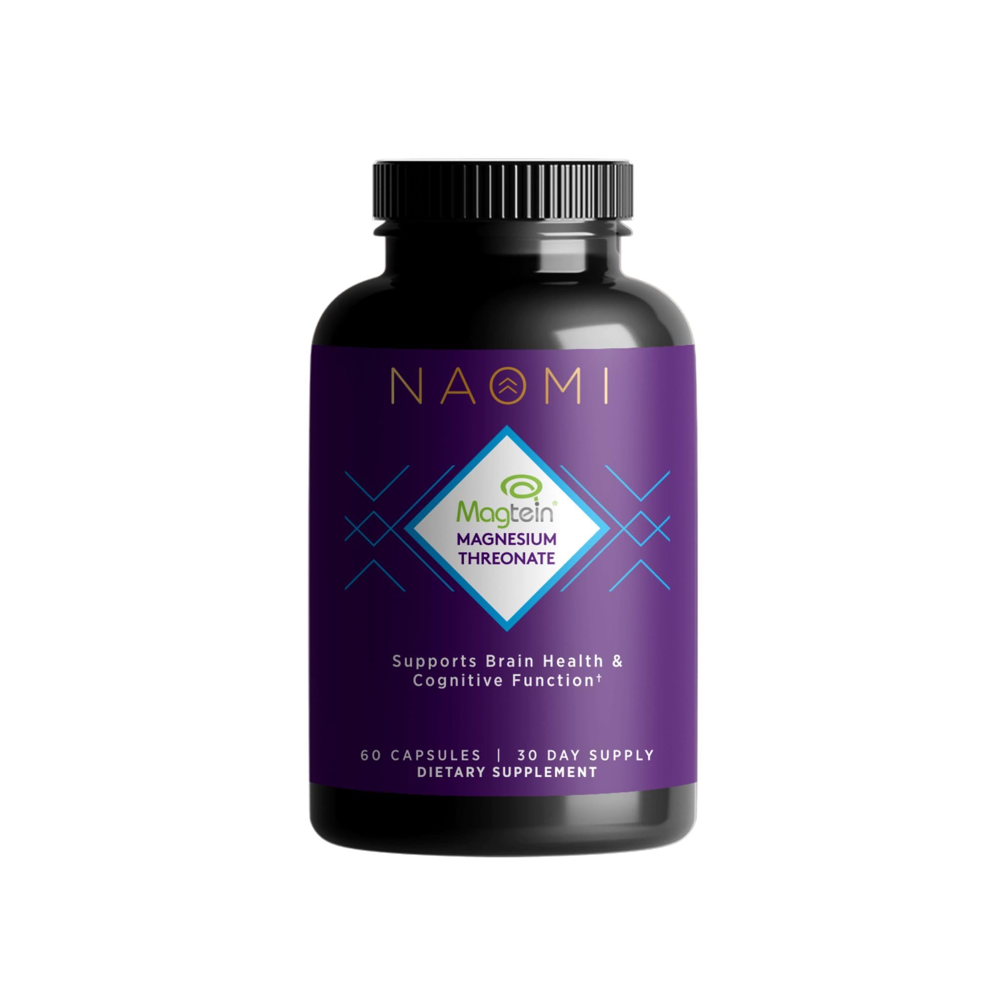 NAOMI Magtein 2000mg magnesium L-threonate capsules front view