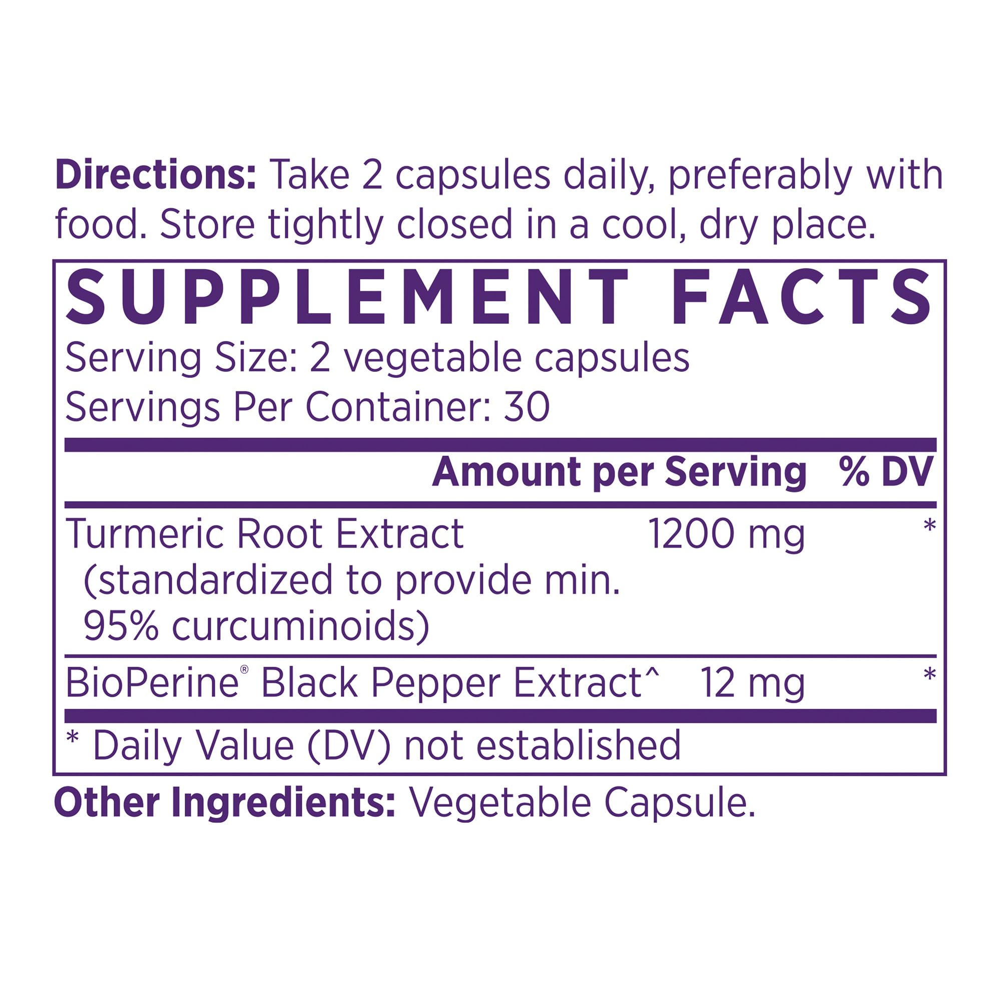 NAOMI Turmeric Supplement 1200mg bottle side view