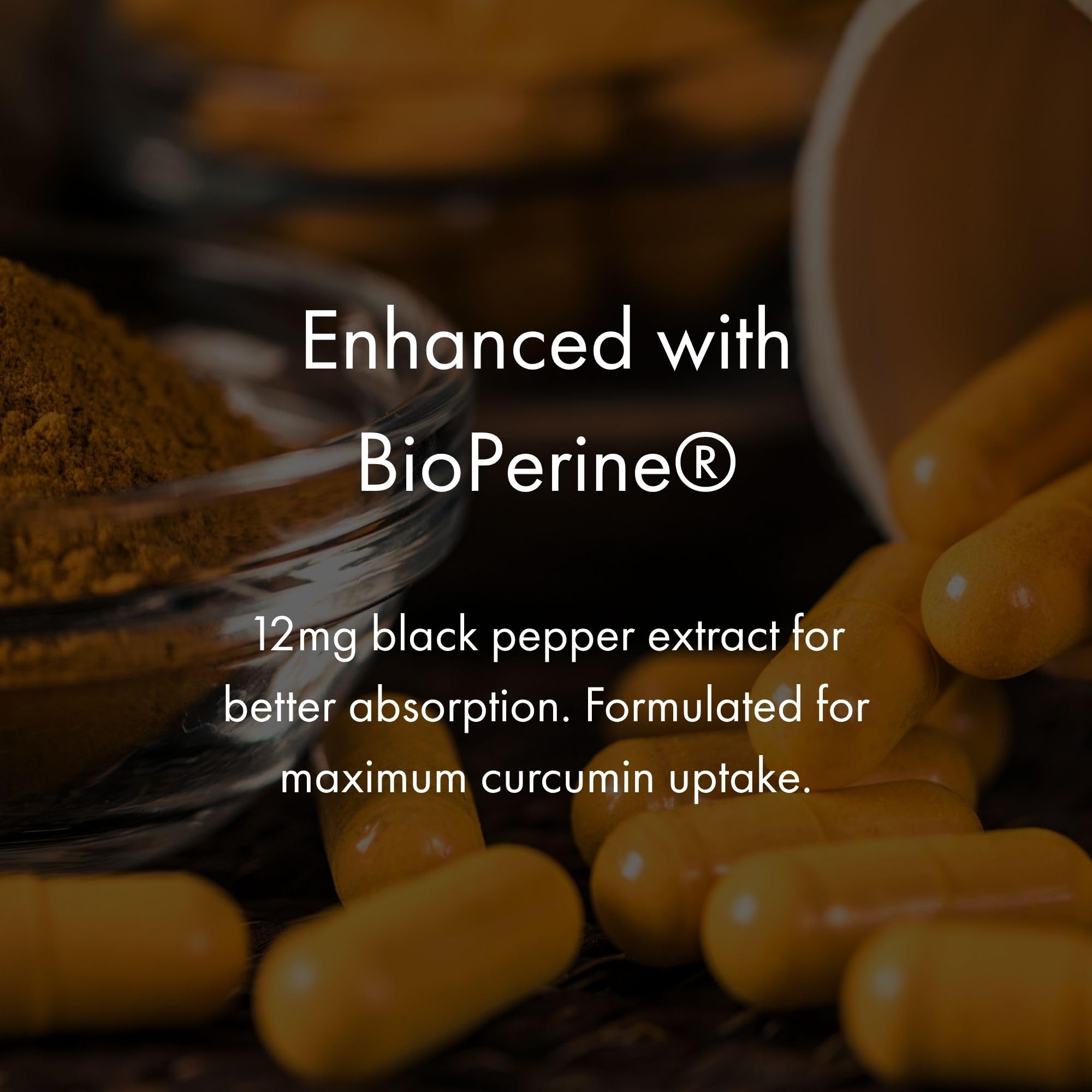 NAOMI Turmeric Supplement 1200mg capsules with a measuring spoon