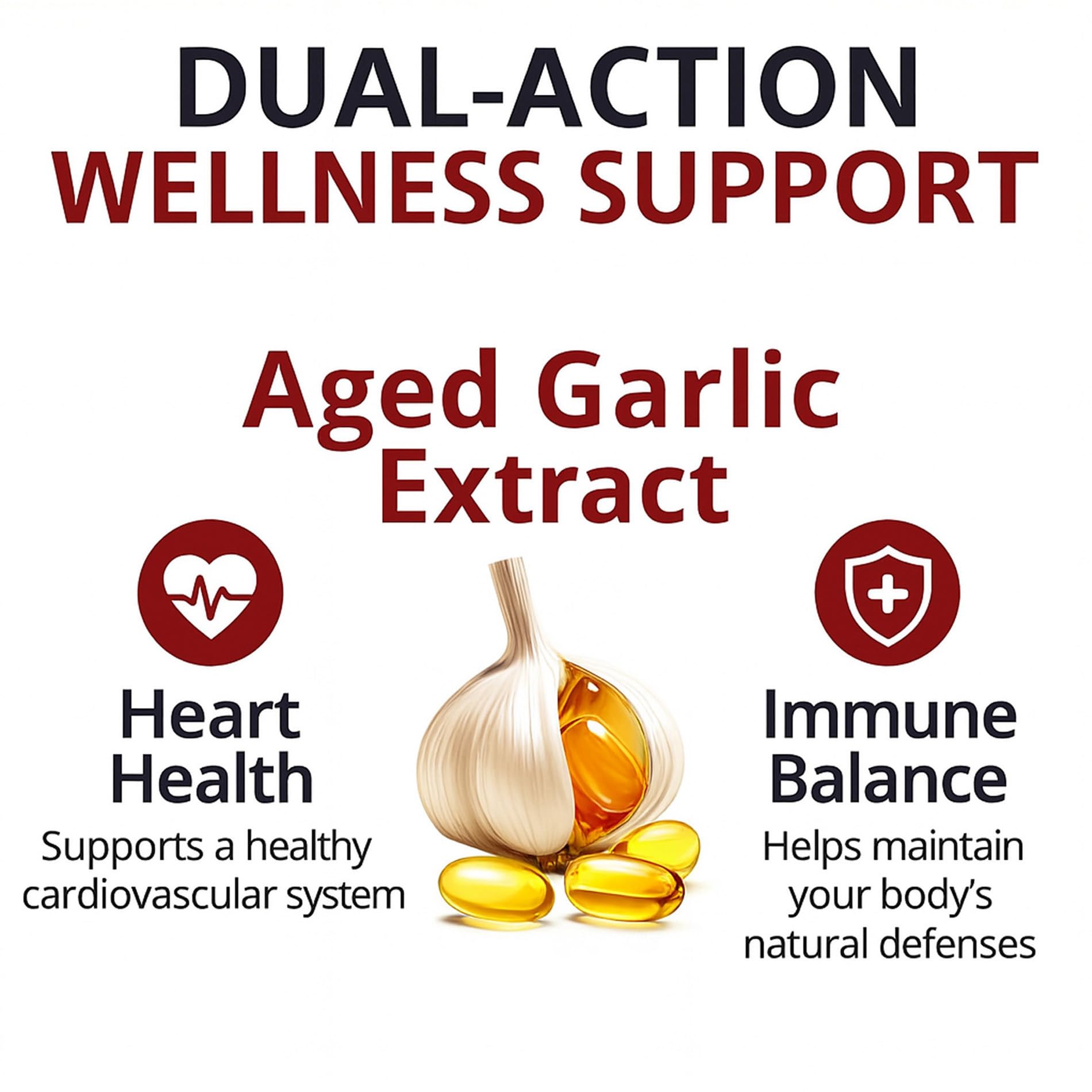NAPEXIX Garlic Softgels back view with ingredients