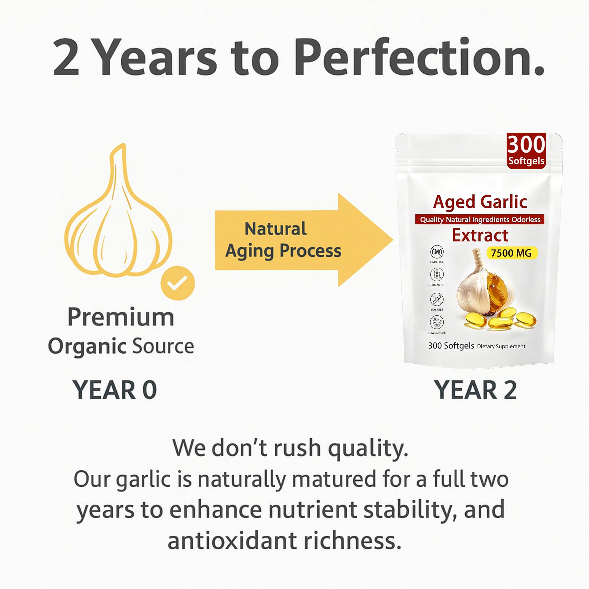 NAPEXIX Odourless Garlic Softgels bottle side view