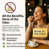 NAPEXIX Odourless Garlic Softgels with a measuring spoon