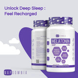 NAPSOMNIA Melatonin Capsules 3mg on a wooden table