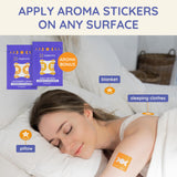 Naptuno Lunar Lavender Sleep Patches laid out on a bedside table