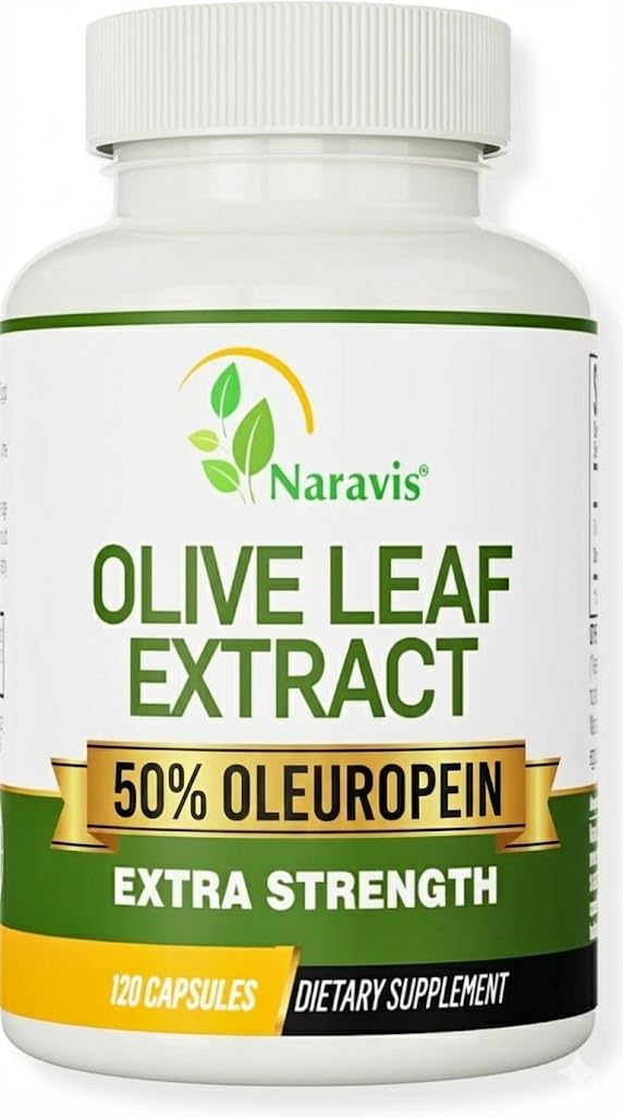 Naravis Olive Leaf Extract 300mg capsule bottle front view
