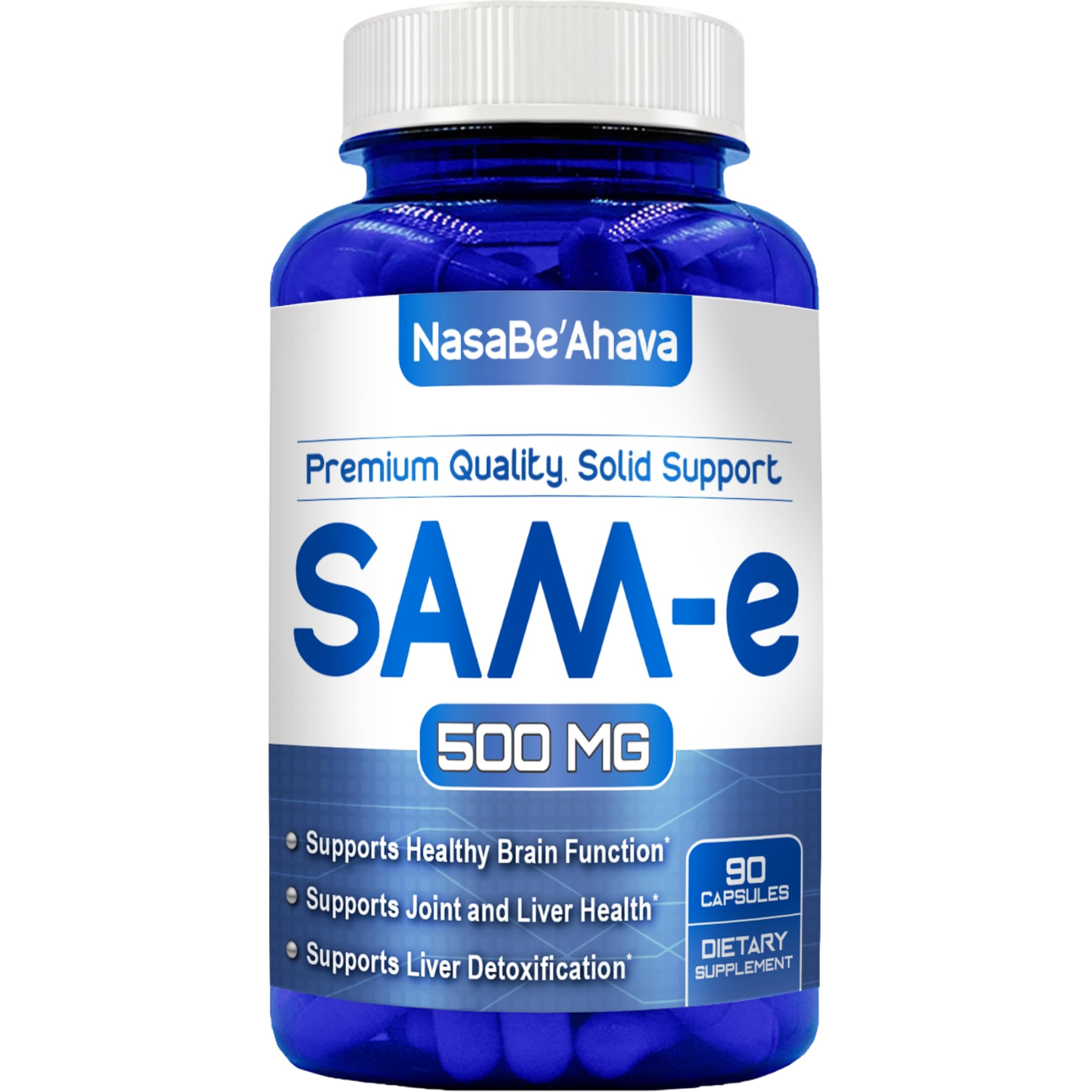 NasaBeahava SAM-e Supplement capsules front view