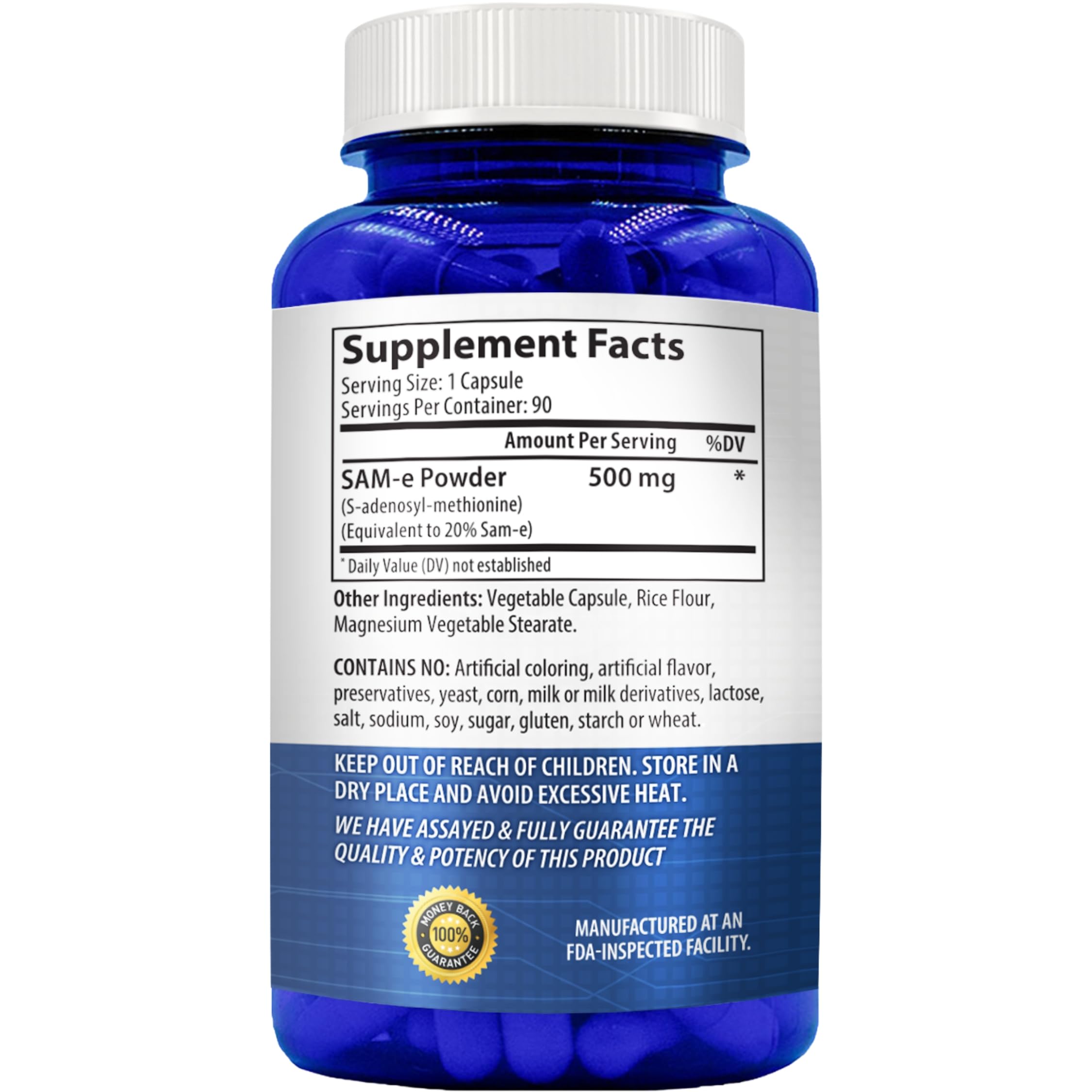 NasaBeahava SAM-e Supplement ingredients list