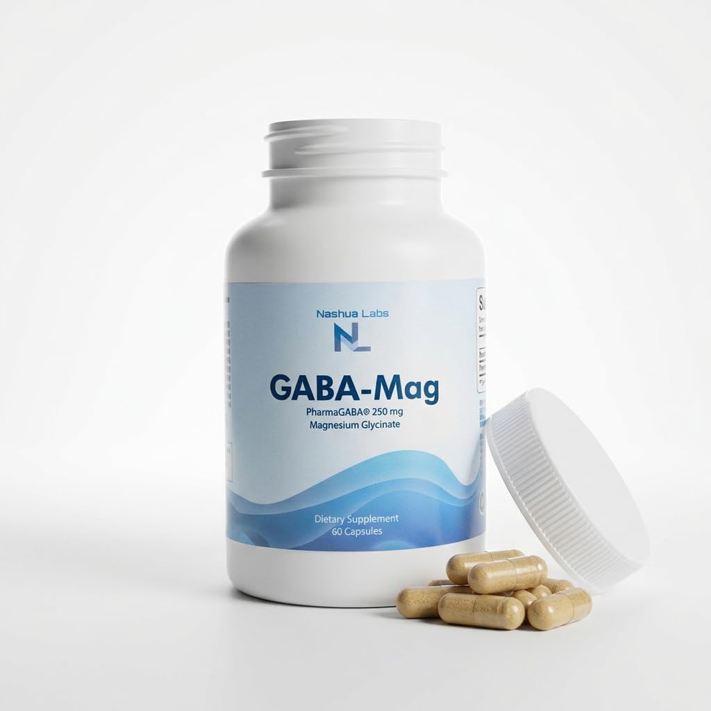 Nashua Labs GABA-Mag 250mg capsules side view