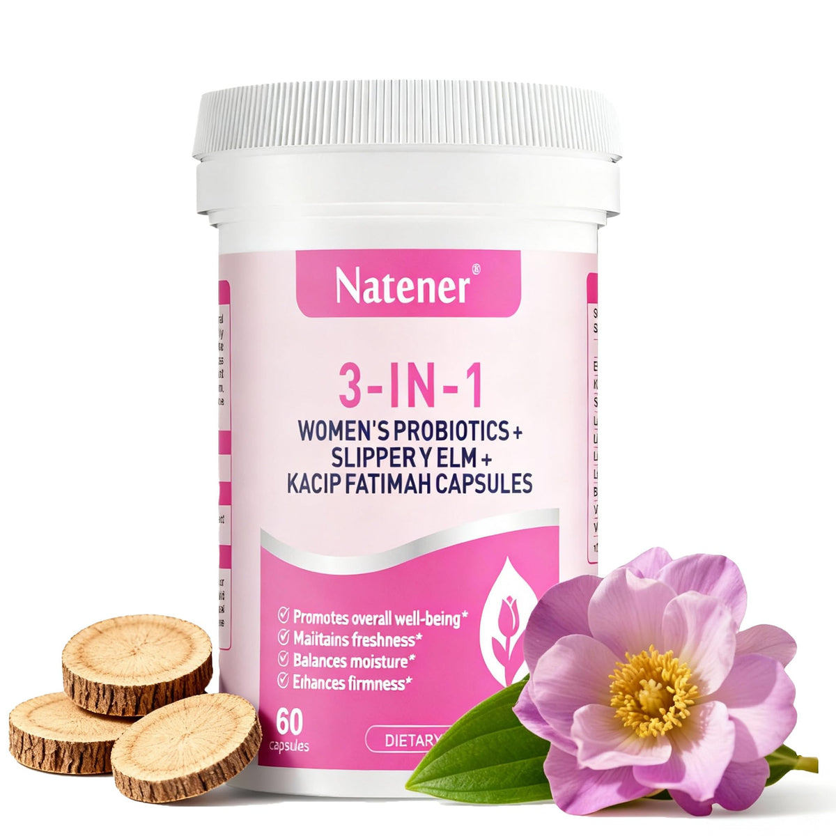 Natener 3 in 1 Vaginal Probiotics bottle front view