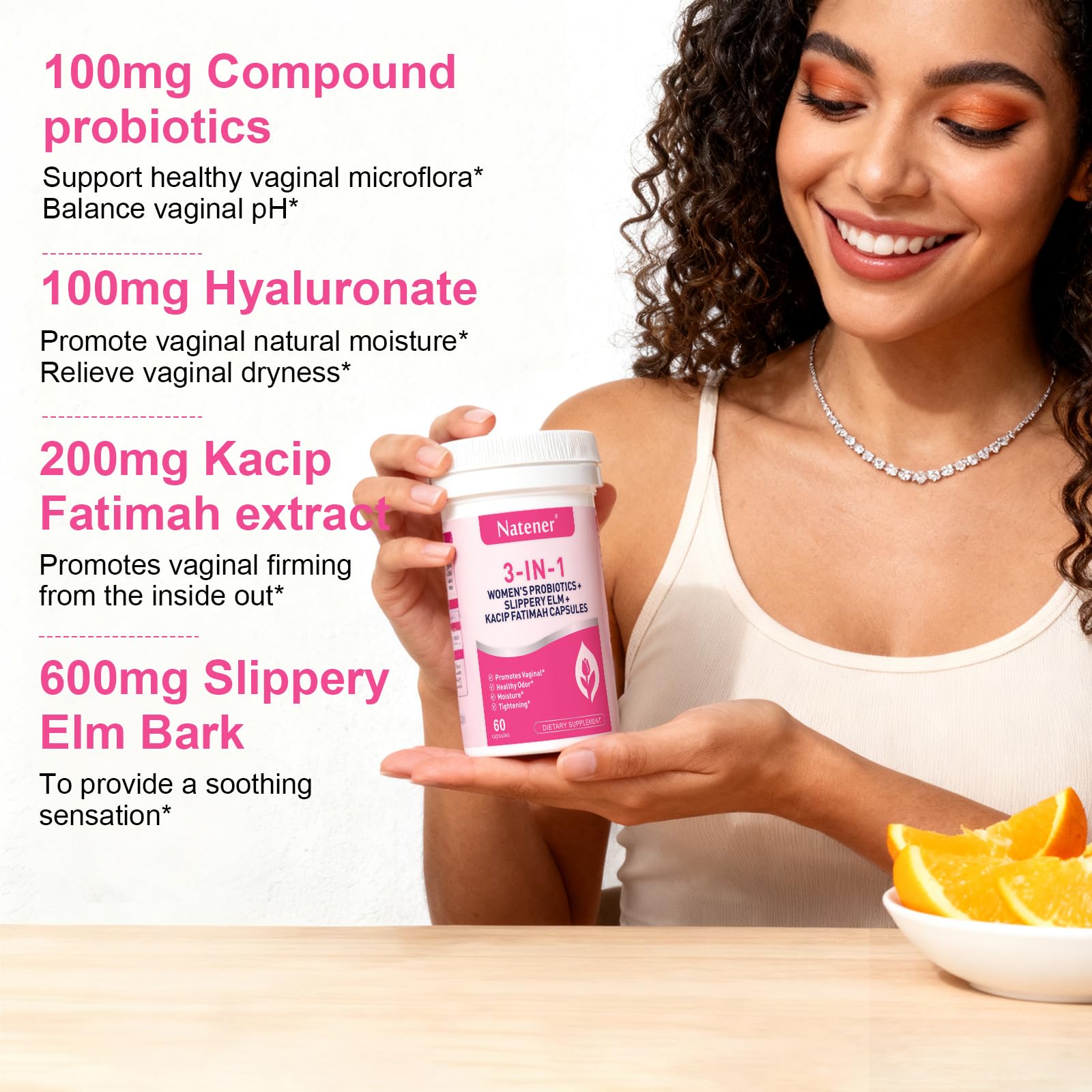 Natener 3 in 1 Vaginal Probiotics ingredients list