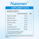 Natener Magnesium Complex Capsules showing back of packaging