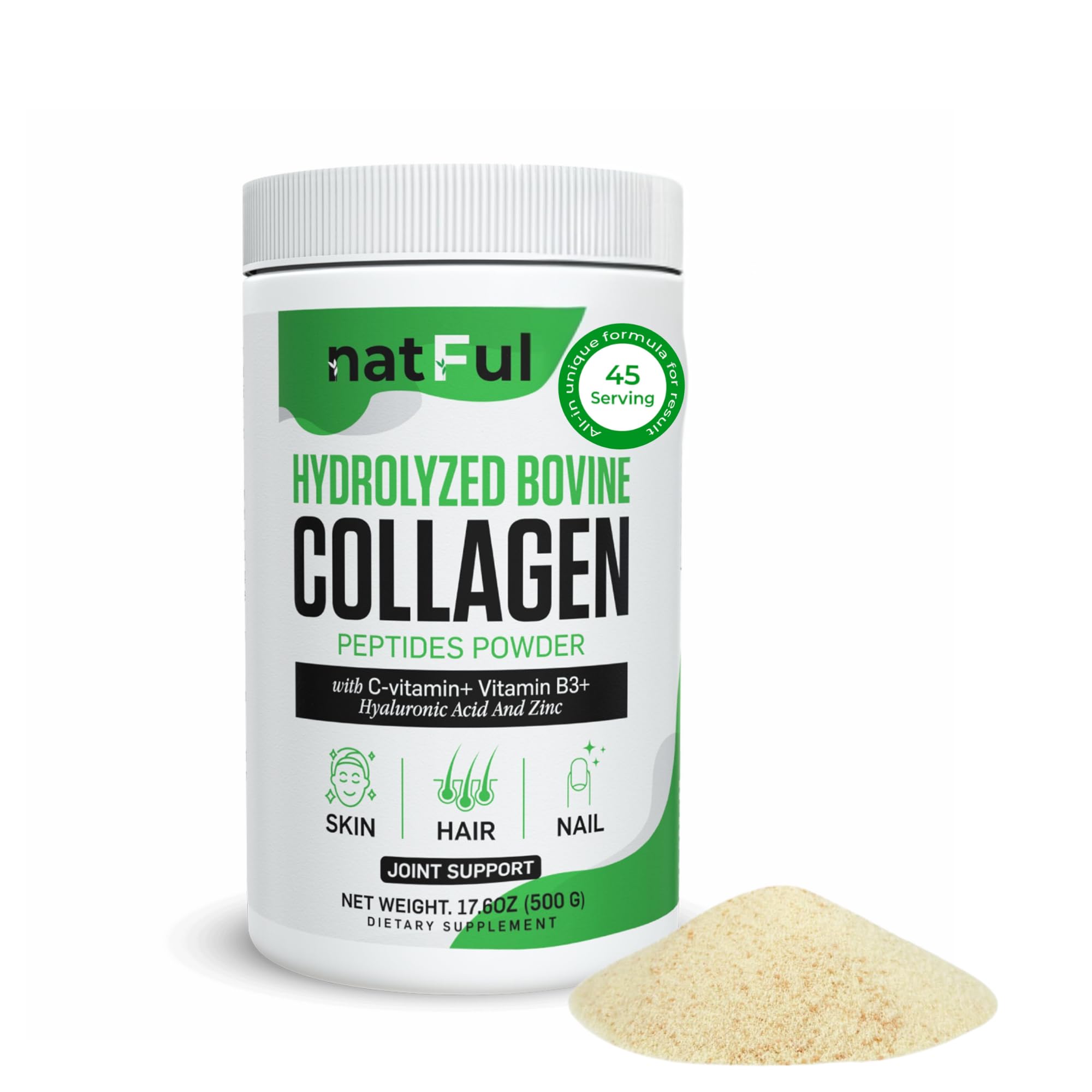 NATFUL Collagen Powder 499g front view