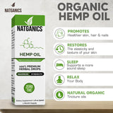 Natganics Hemp Oil 2500 mg Mint Flavour dropper close-up
