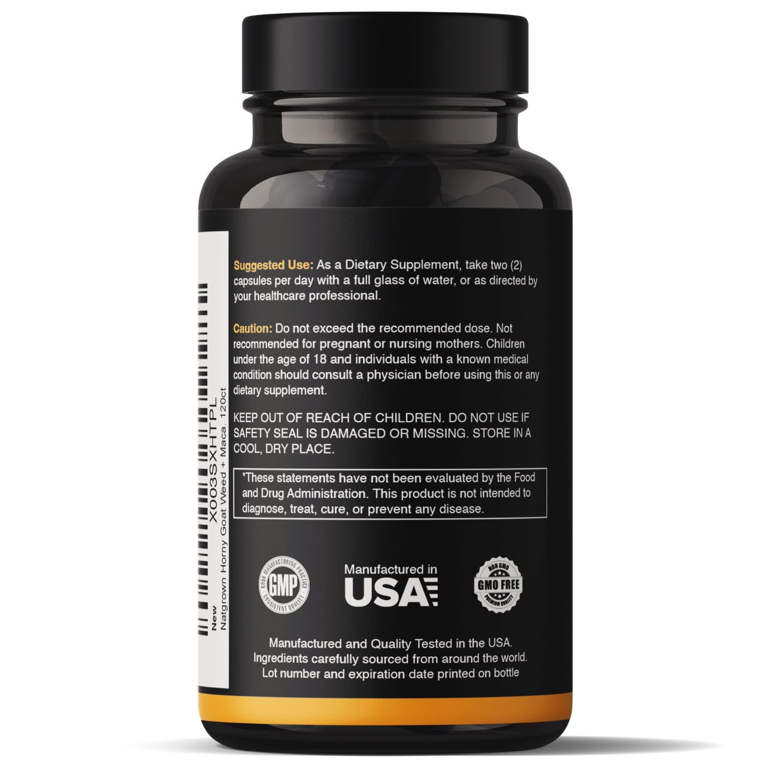 Natgrown Horny Goat Weed capsules in a hand