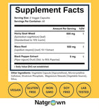 Natgrown Horny Goat Weed supplement bottle side view
