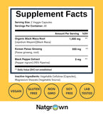 Natgrown Maca Ginseng Capsules lifestyle scene with a glass of water