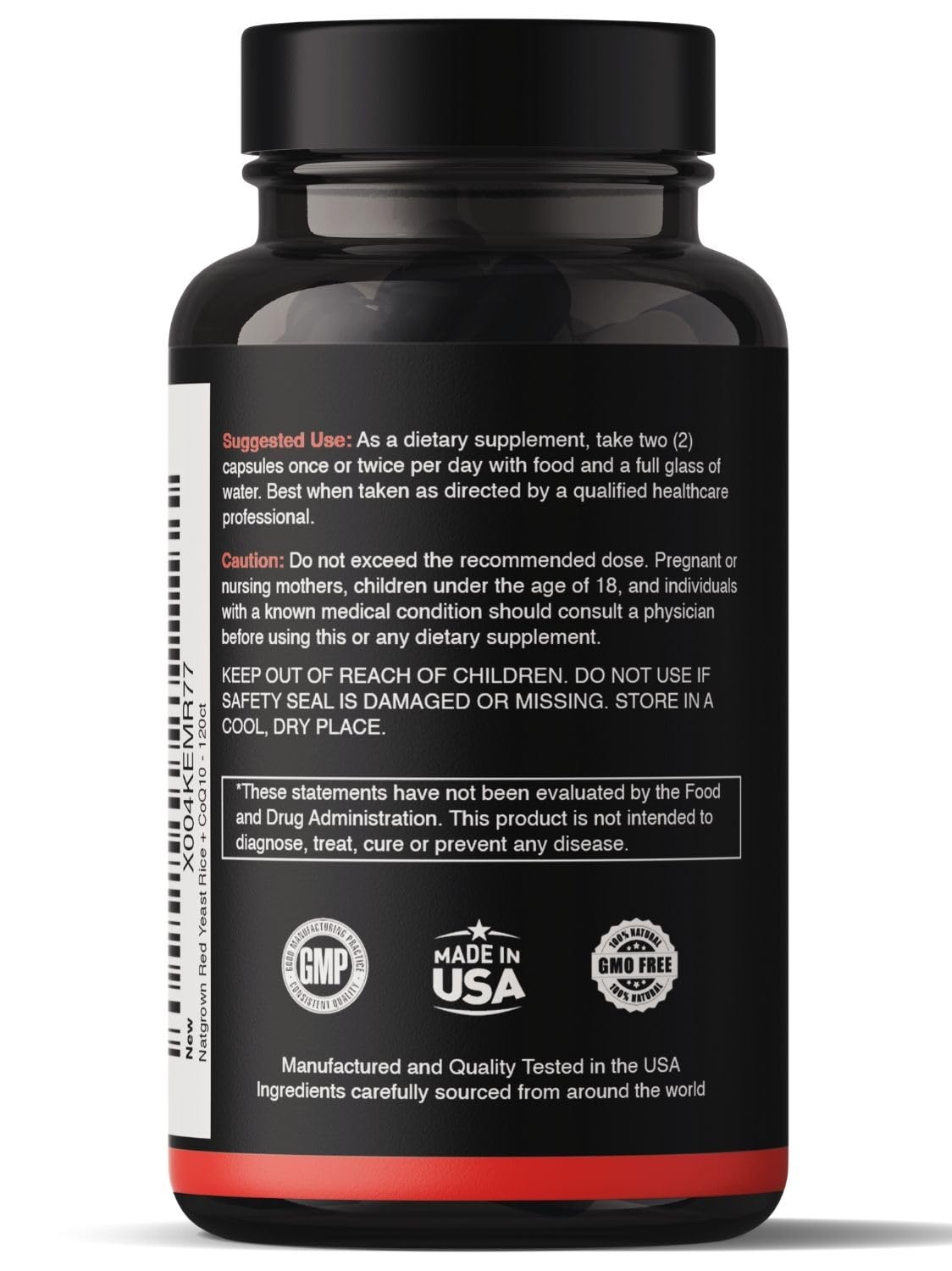 Natgrown Red Yeast Rice with CoQ10 capsules packaging details
