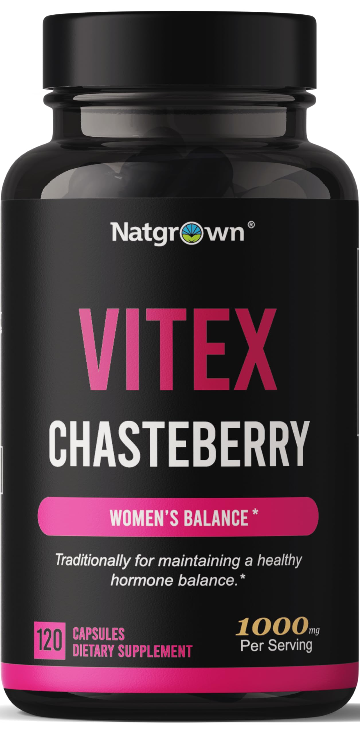Natgrown Vitex Chasteberry Capsules front view