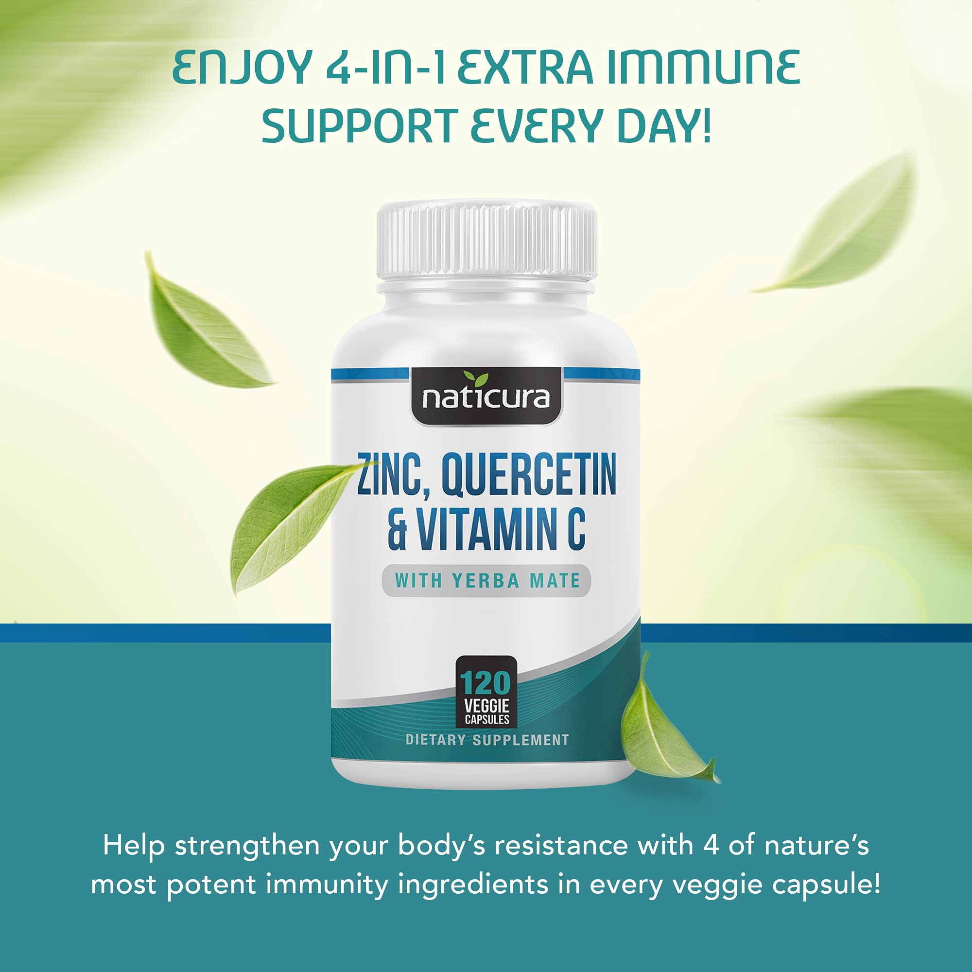 Naticura Zinc Supplement 118g back view with ingredient list