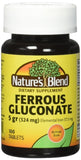 NATIONAL VITAMIN COMPANY INC Ferrous Gluconate Iron Supplement tablet front view