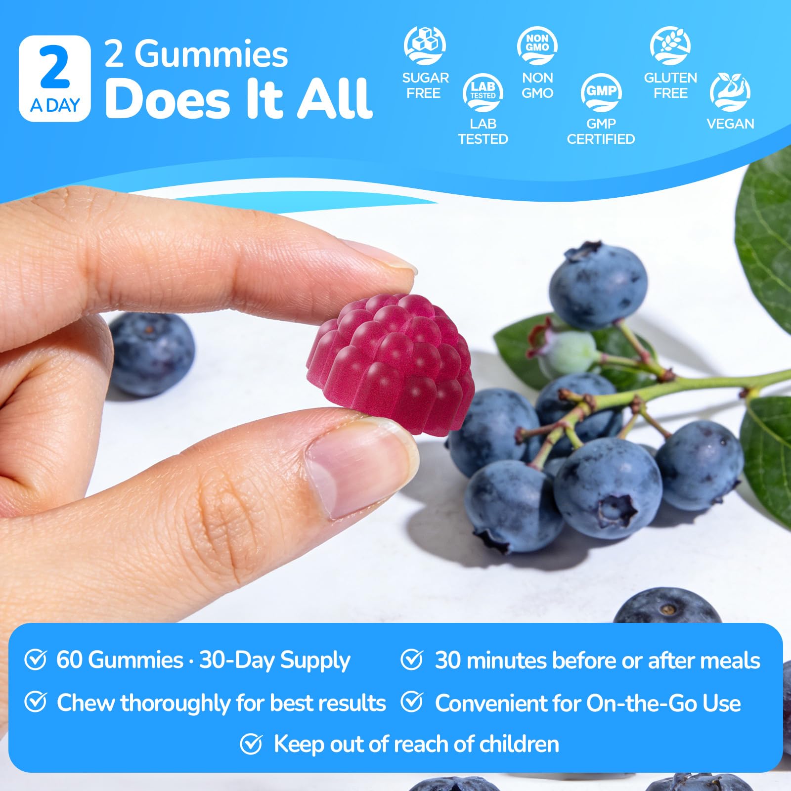 NATISLAND DGL Gummies with Zinc Carnosine in hand