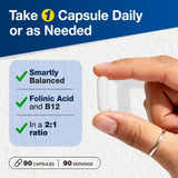 NATISLAND Folinic Acid Capsules displayed with other supplements