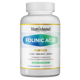 NATISLAND Folinic Acid Capsules front view with packaging