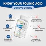 NATISLAND Folinic Acid Capsules with a measuring spoon for dosage