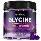 NATISLAND Glycine Chewable Gummies bottle front view with 60 gummies