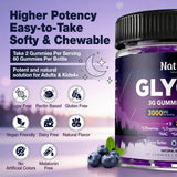 NATISLAND Glycine Chewable Gummies with a measuring spoon