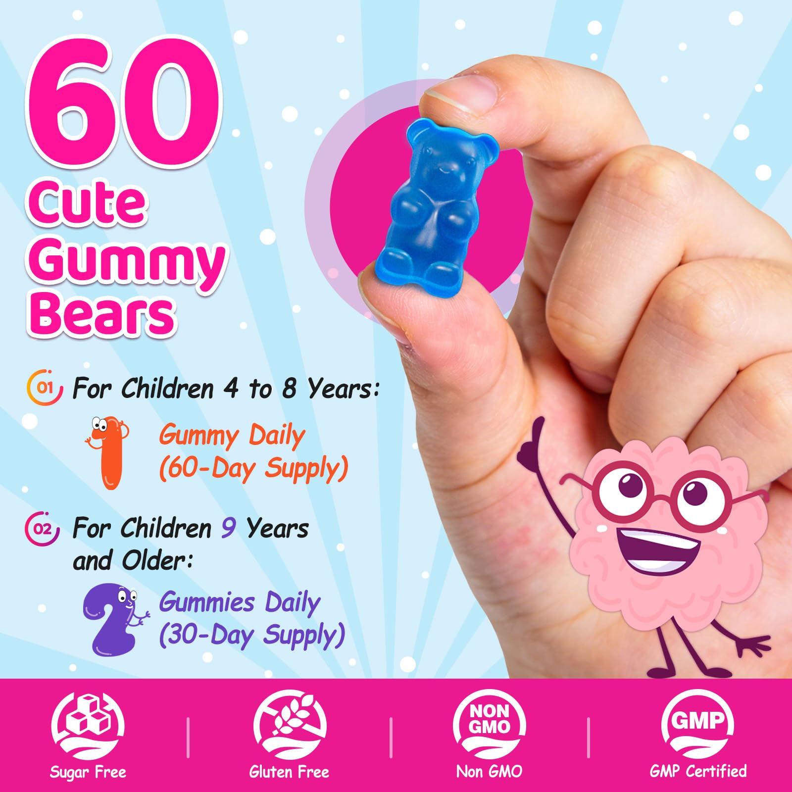 NATISLAND Kids Multivitamin Gummies in a child's hand