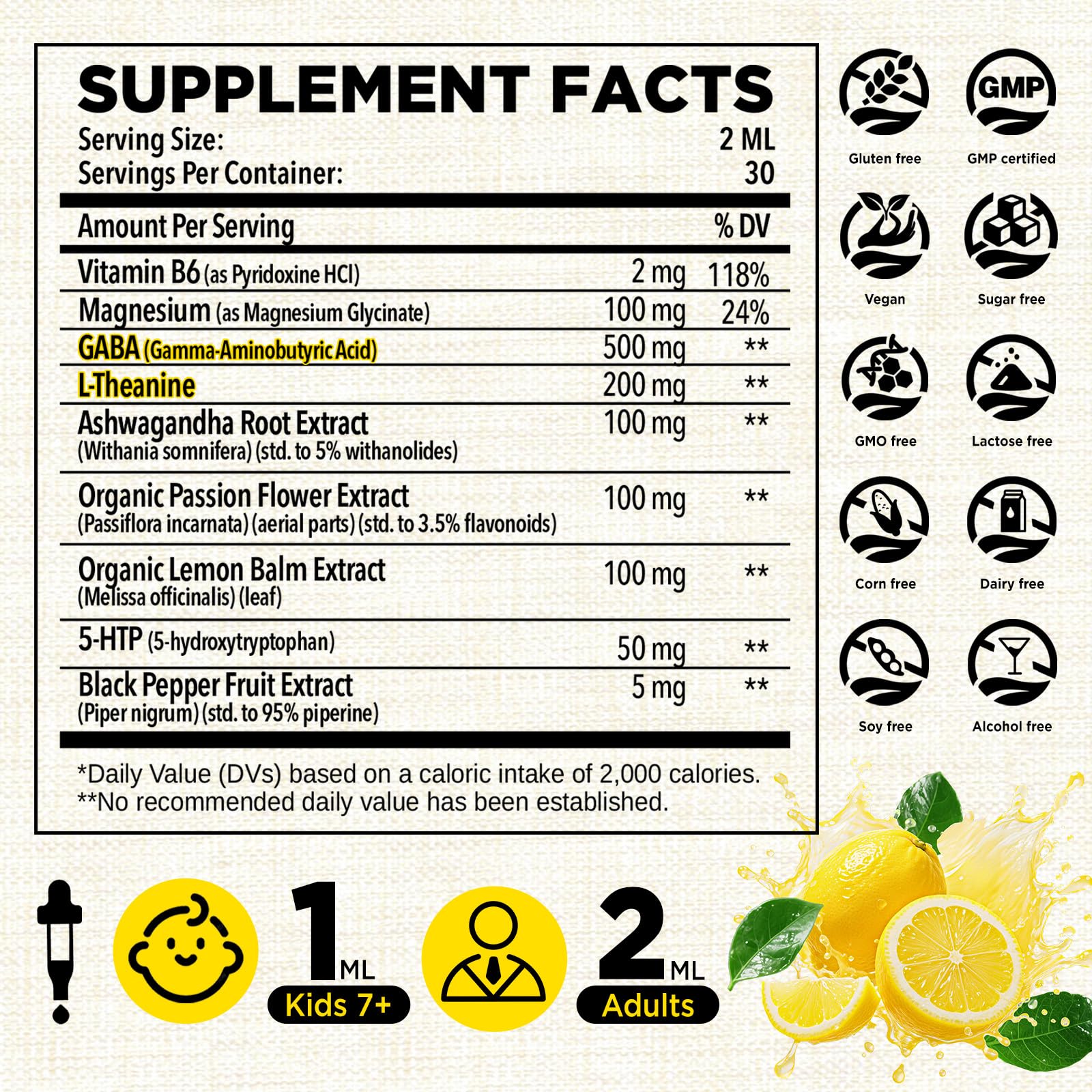 NATISLAND Liposomal GABA L-Theanine Liquid Drops packaging