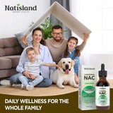NATISLAND Liposomal NAC Plus Liquid Drops bottle with dosage dropper