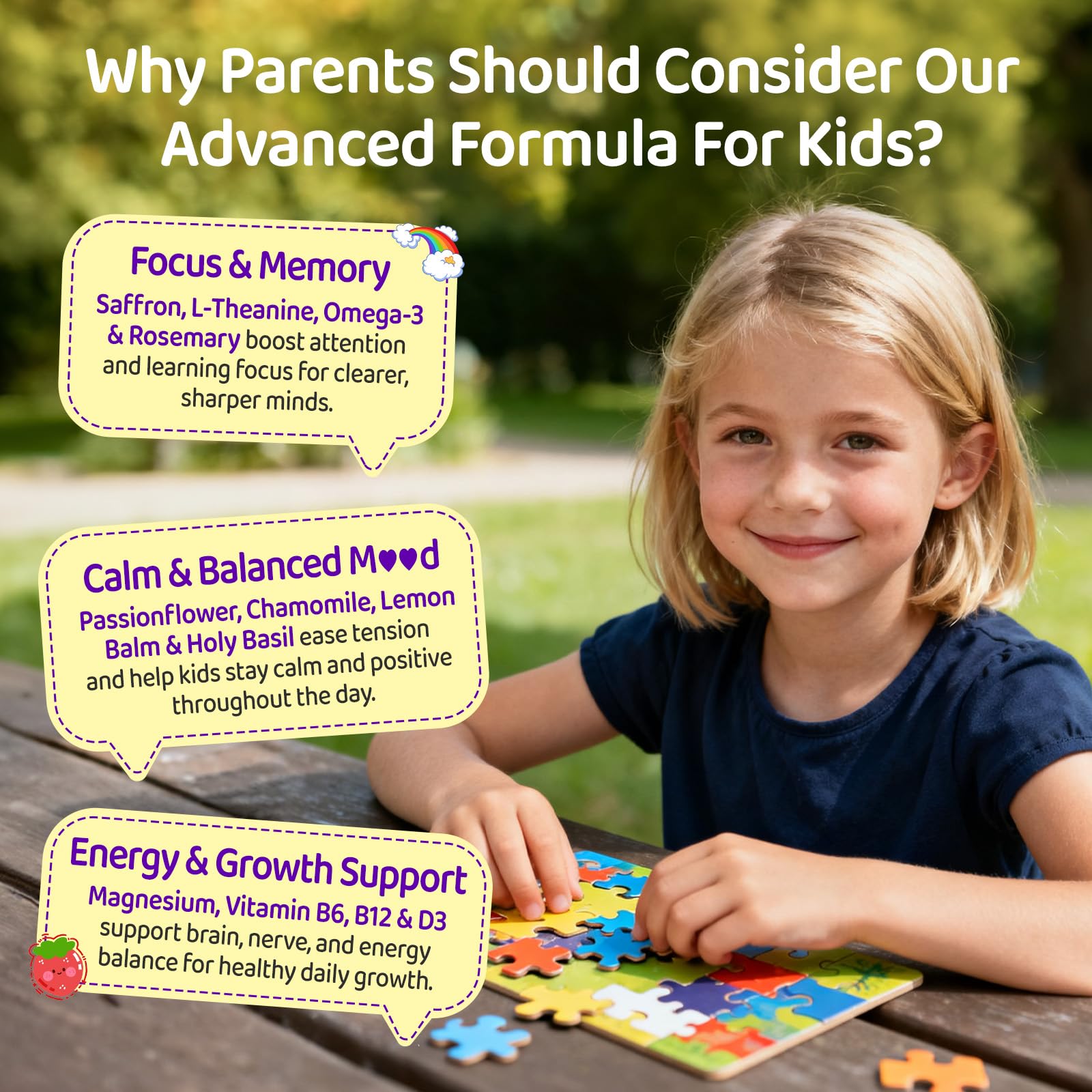 NATISLAND Liposomal Saffron Blend for Kids packaging details