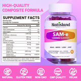NATISLAND SAM-e Gummies 1200mg side view of packaging