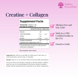 Native Essentials Creatine Collagen Blend 333g with workout gear