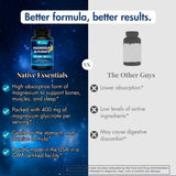 Native Essentials Magnesium Glycinate 400mg supplement ingredients list