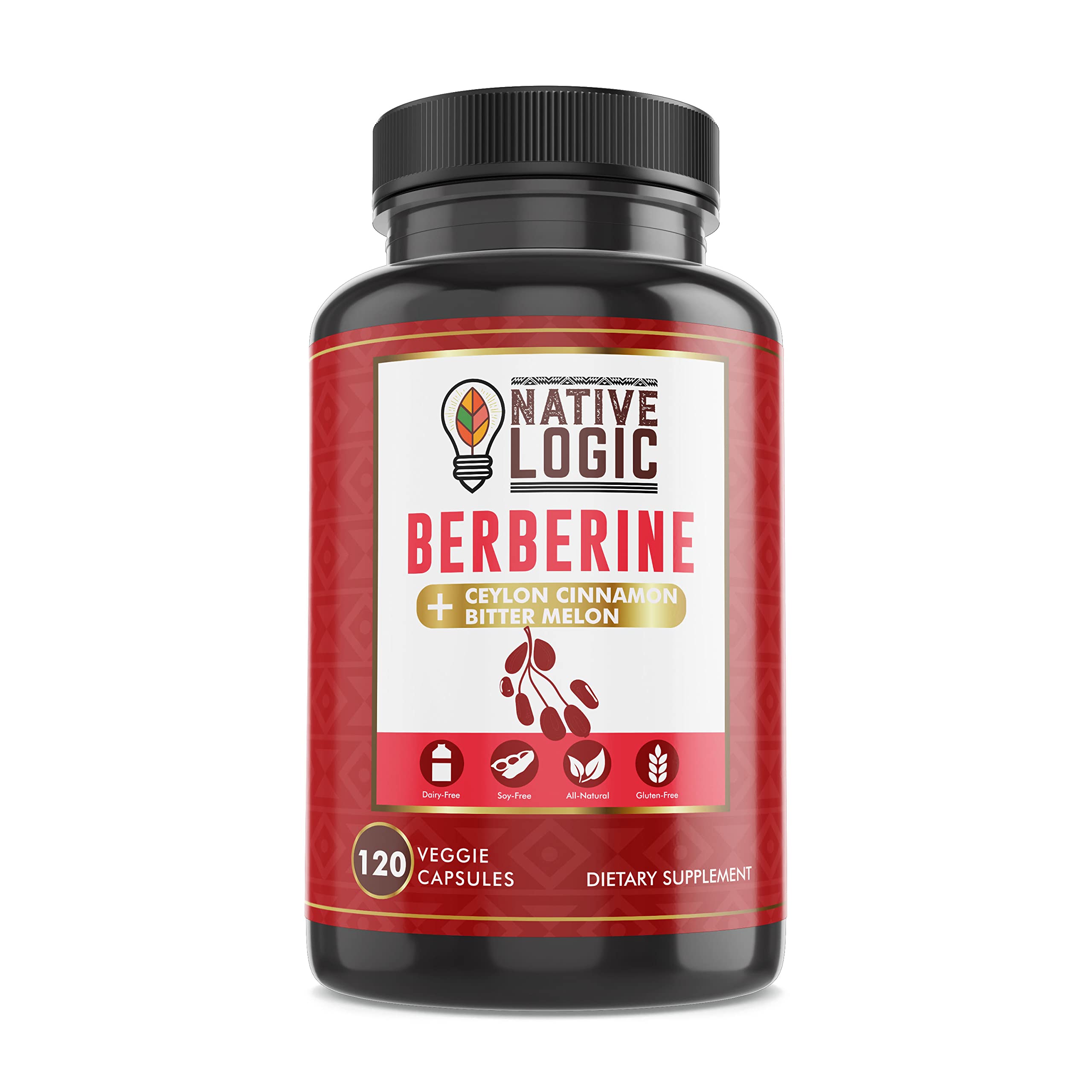 Native Logic Berberine HCL Capsules 120 count front view