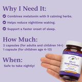 Native Remedies 10-in-1 Sleep Formula capsules on a table