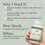 Native Remedies Bladder Support Capsules back view with ingredient list