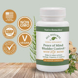 Native Remedies Bladder Support Capsules side view showing dosage details