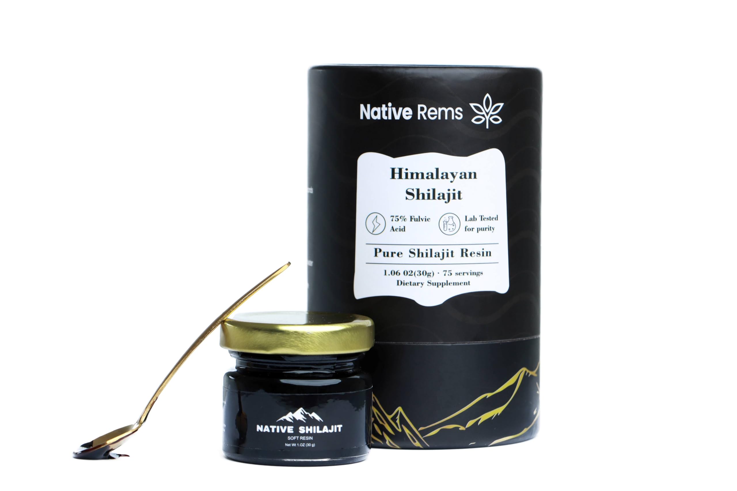 Native Rems Himalayan Shilajit Resin front view packaging