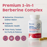 NativePath Berberine Complex 500mg capsules with bottle