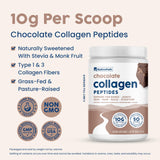 NativePath Chocolate Collagen Powder close-up of scoop