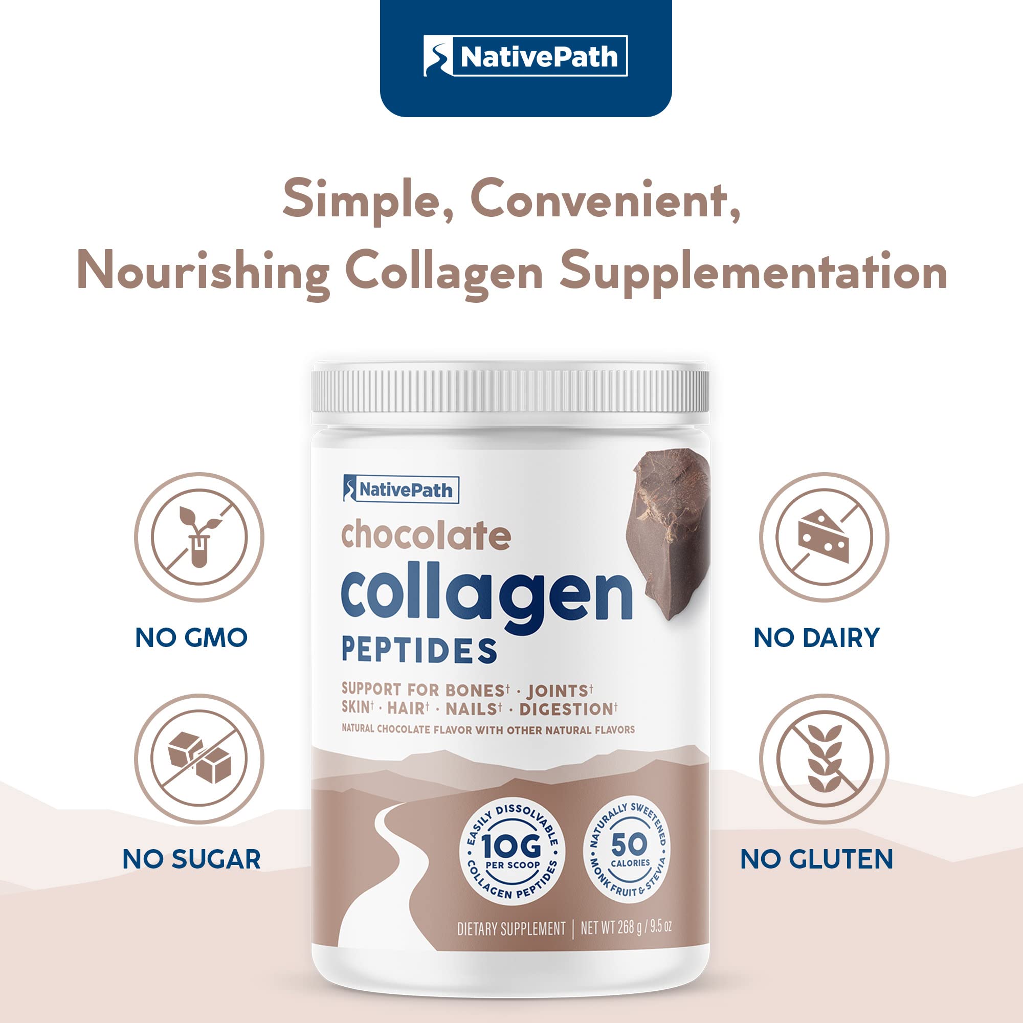 NativePath Chocolate Collagen Powder lifestyle scene