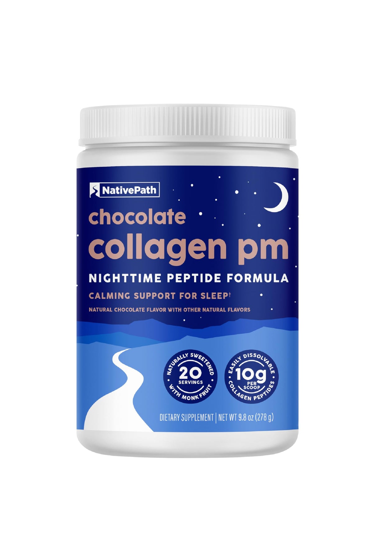 NativePath Collagen 10g Chocolate front view