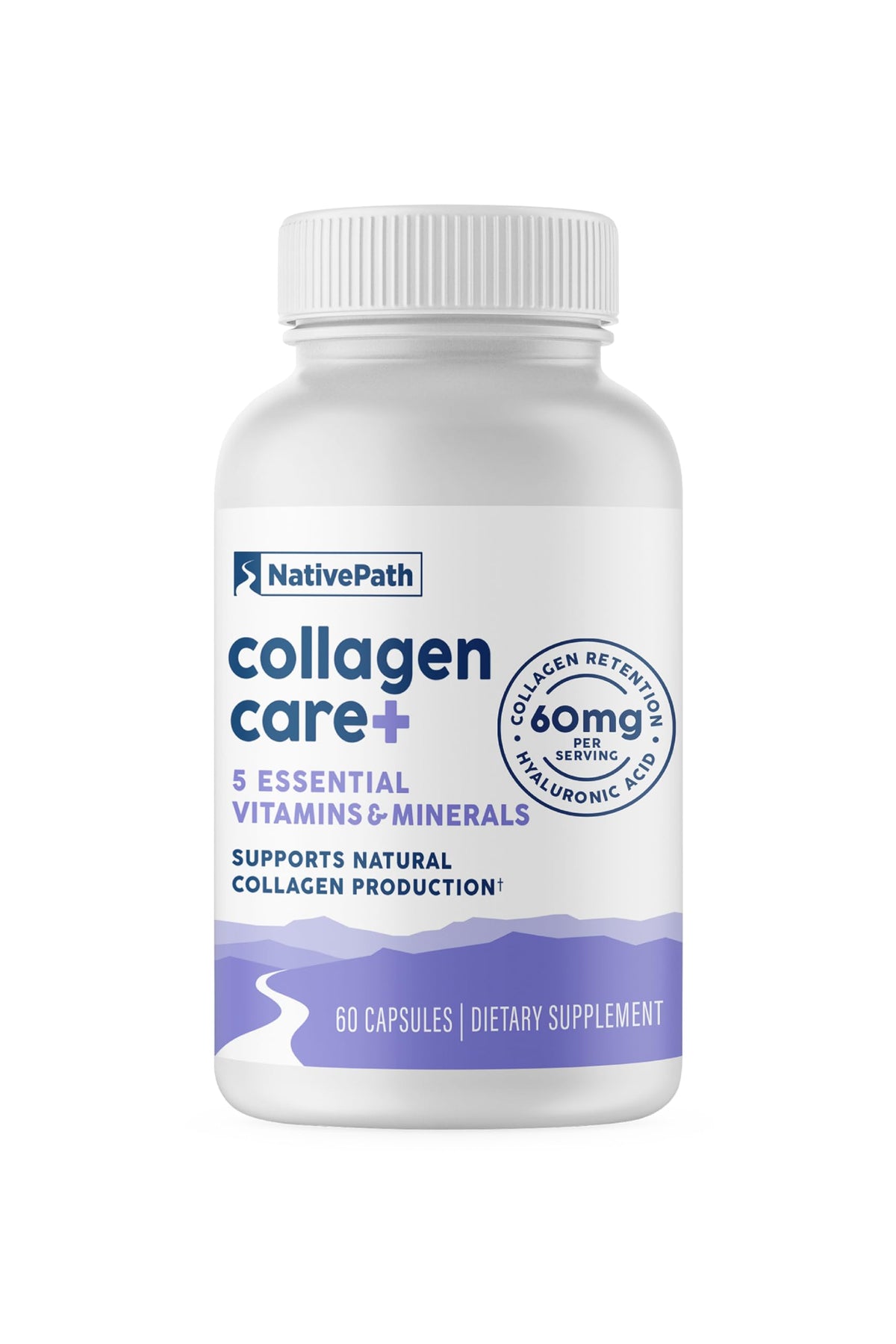 NativePath Collagen Care+ supplement front view with packaging