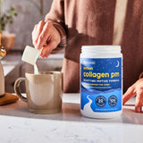 NativePath Collagen Nighttime Formula in a glass of water