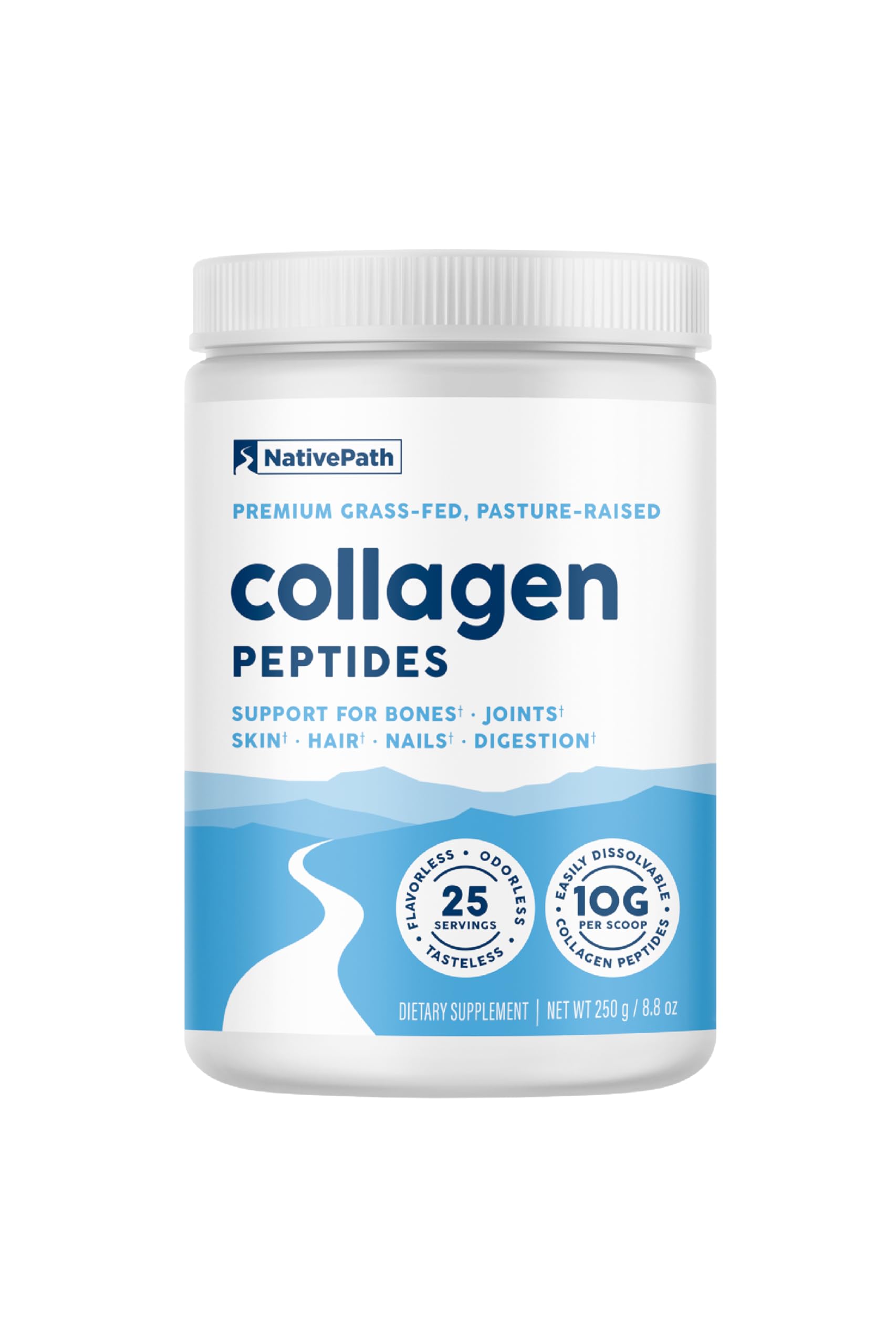 NativePath Collagen Peptides 249g front view