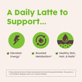 NativePath Collagen Peptides Protein Powder with a bowl of matcha